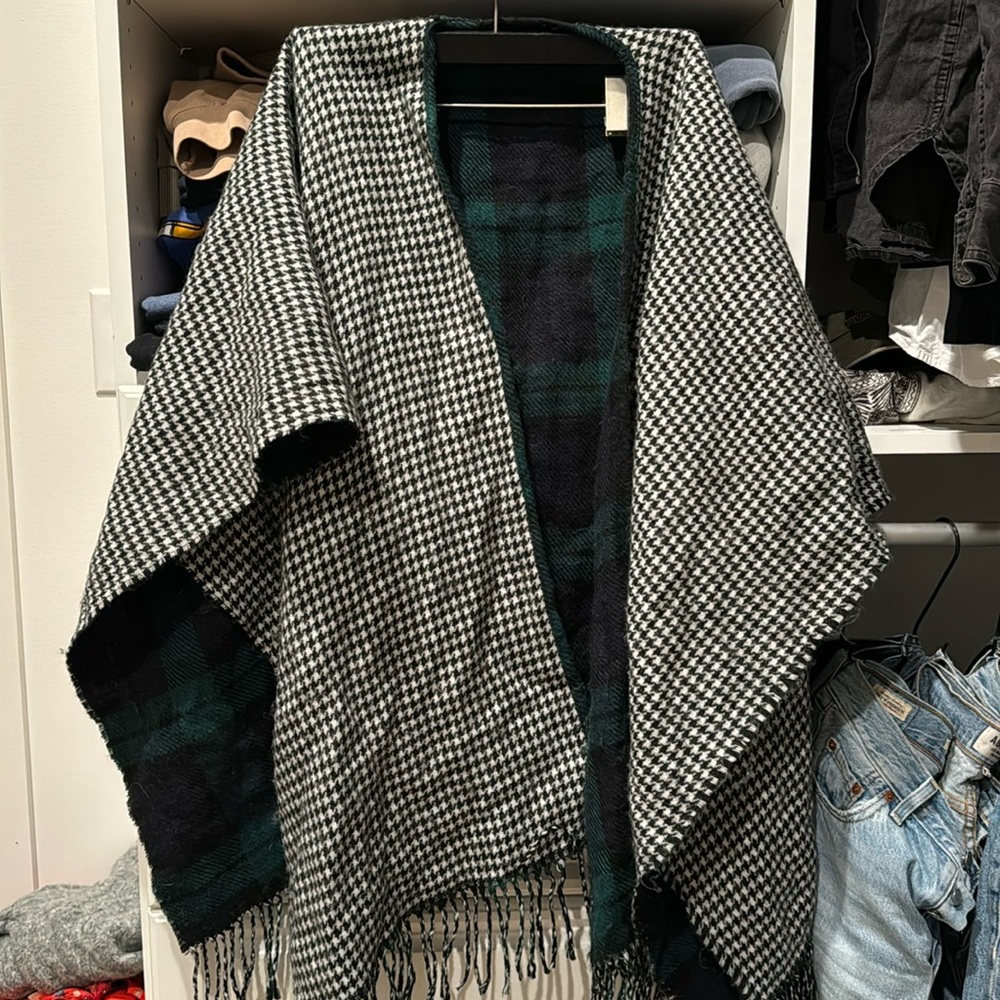 Cap scarf sweater wrap